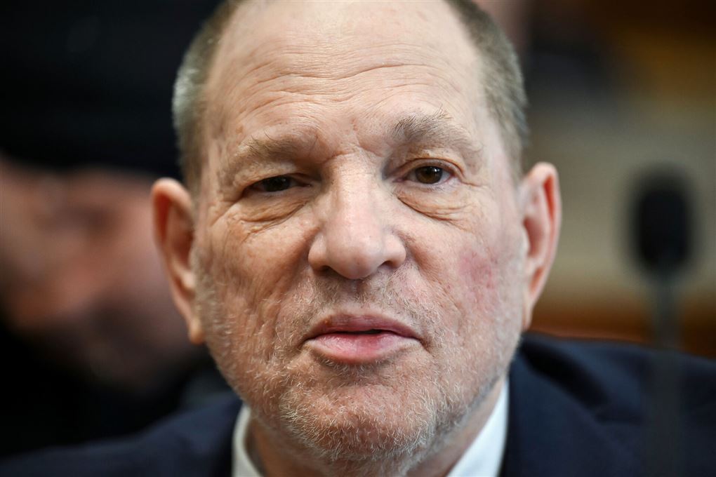Close-up af Harvey Weinsteins ansigt